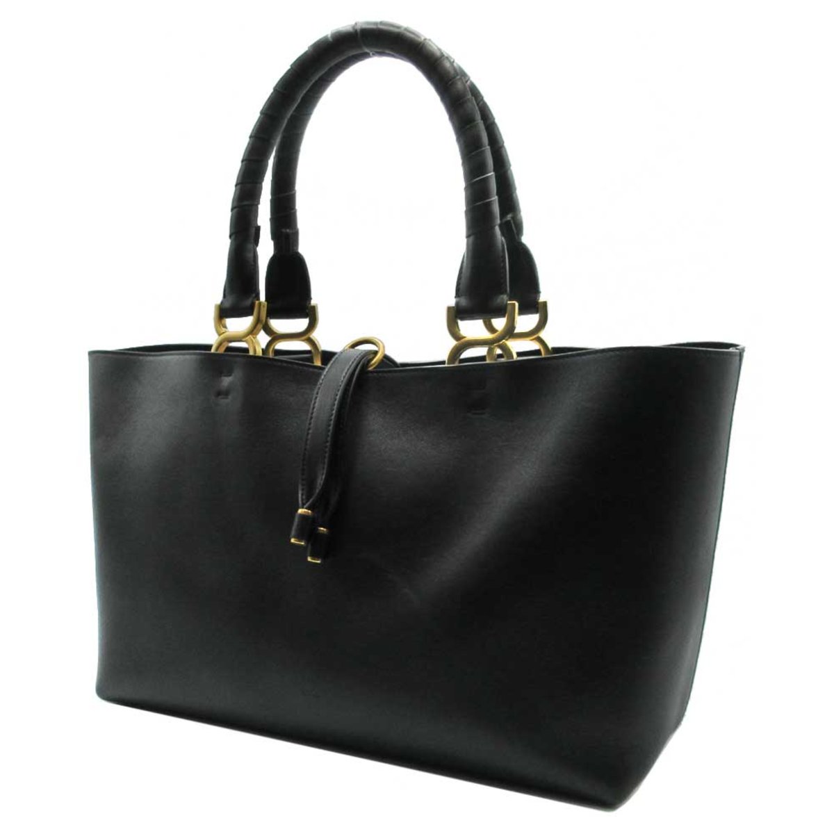 Chloé クロエ アビー トートバッグ レザー ブラック ポーチ付き Chloe アビー トートバッグ レザー ブラック ポーチ付き