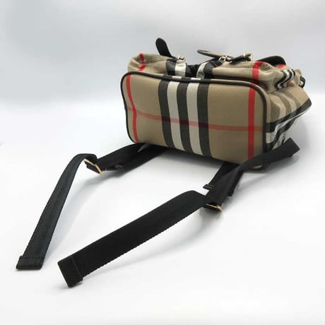 🎀バーバリー バッグ リュック BURBERRY キャンバス チェック柄 バックパック 8123101 (アーカイブベージュ) レディース