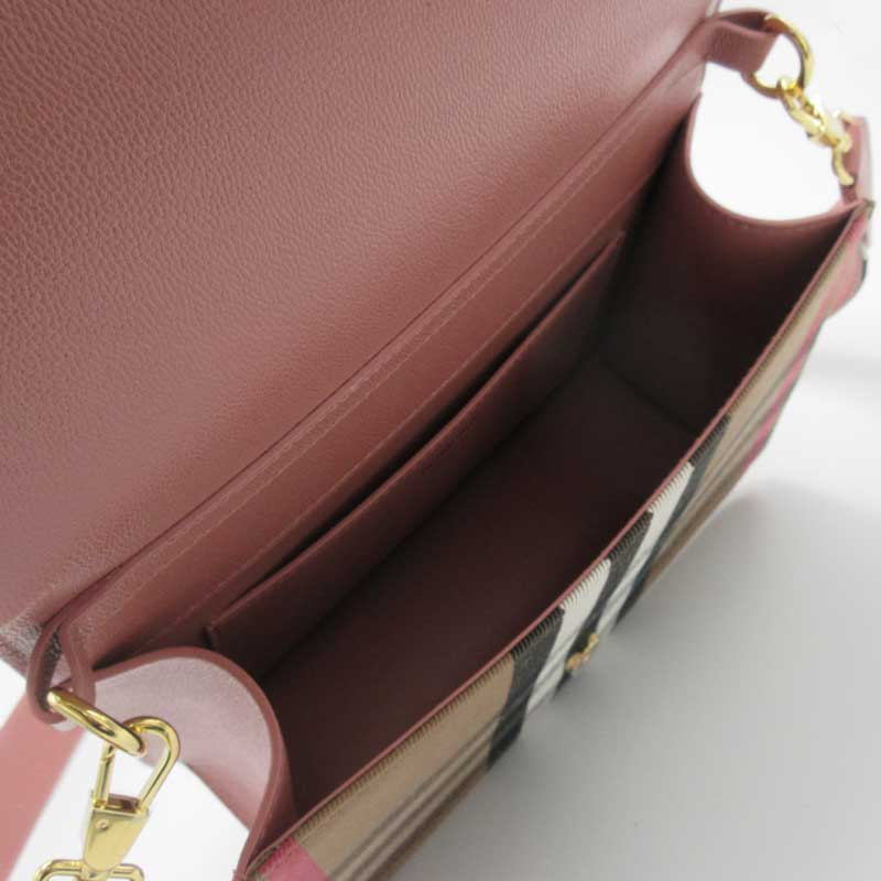 バーバリー ショルダーバッグ BURBERRY MACKFORD レザー チェック柄