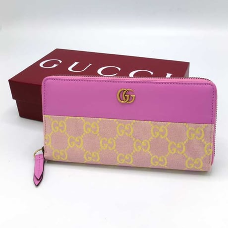 🎀グッチ 長財布 GUCCI GGマーモント GGキャンバス ラウンド ジップ ウォレット 783117 FADAR 8741 ブティックライン レディース