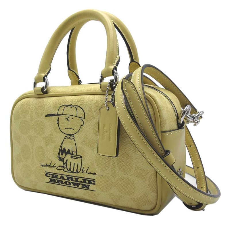 【美品】COACH チャーリー・ブラウン ショルダーバッグ 🎀コーチ ショルダーバッグ COACH X PEANUTS チャーリー・ブラウン