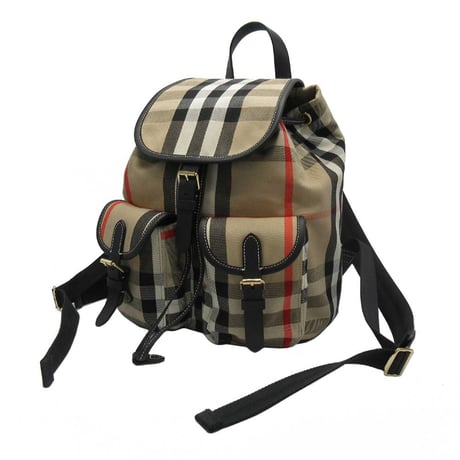 🎀バーバリー バッグ リュック BURBERRY キャンバス チェック柄 バックパック 8123101 (アーカイブベージュ) レディース