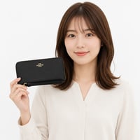 🎀コーチ COACH　ロング ジップ アラウンド ウォレット　CEC19 IMBLK
