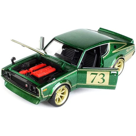 1:24 TOKYO MOD 1973 NISSAN SKYLINE 2000 GT-R (KPGC110) #73 ミニカー【Maisto】