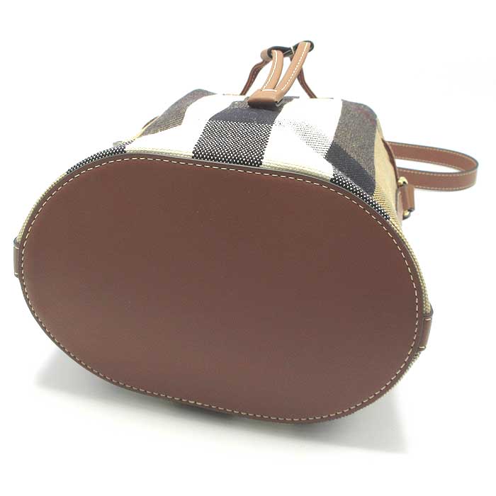 Burberry☆ スモール チェック バケットバッグ ショルダーバッグ バーバリー ショルダーバッグ BURBERRY コットン スモール