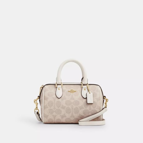🎀コーチ COACH　ミニ ローアン クロスボディ バッグ・シグネチャー キャンバス　CW329 IMXDM
