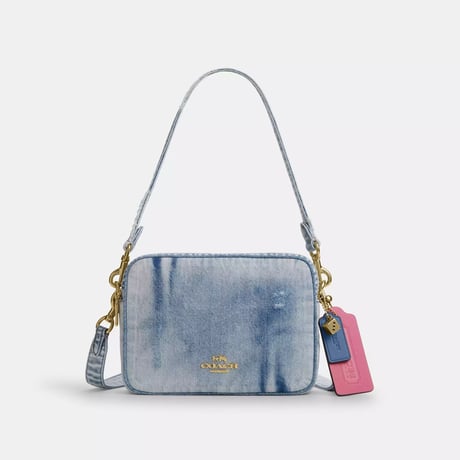 🎀コーチ COACH　キャリー クロスボディ バッグ・ラブド デニム・チャーム　CEK67 IMNIM