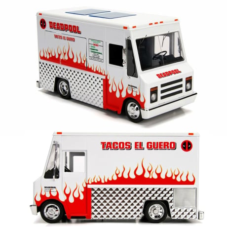 1:24 Hollywood Rides Deadpool Taco Truck with Deadpool Figure【 デッドプールミニカー】
