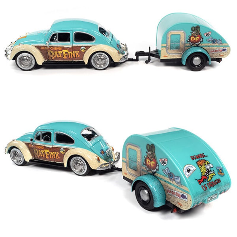 AUTO WORLD 1:24 RAT FINK 1966 VW Beetle w/Tear AUTO WORLD 1:24 RAT FINK 1966 VW Beetle w/Tear
