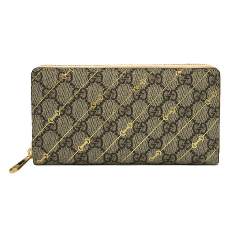 GUCCIグッチ長財布ラウンドファスナーホースビットGGスプリーム