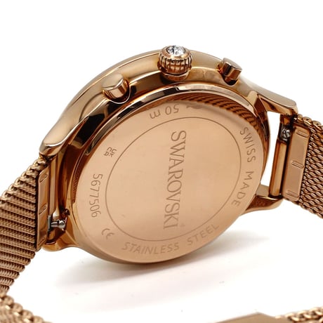 🌟SWAROVSKI Nova Chrono（5677506）レディース腕時計  シルバー文字盤 × ローズゴールドベルト✨