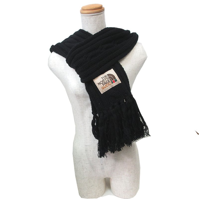 グッチ アパレル GUCCI × North Face ウール マフラー 653561-4g2 