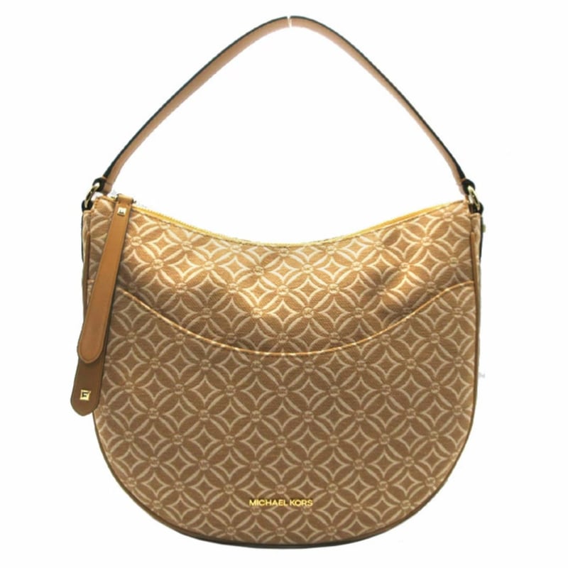 マイケルコース ショルダーバッグ キャンバス ラージハーフムーン  