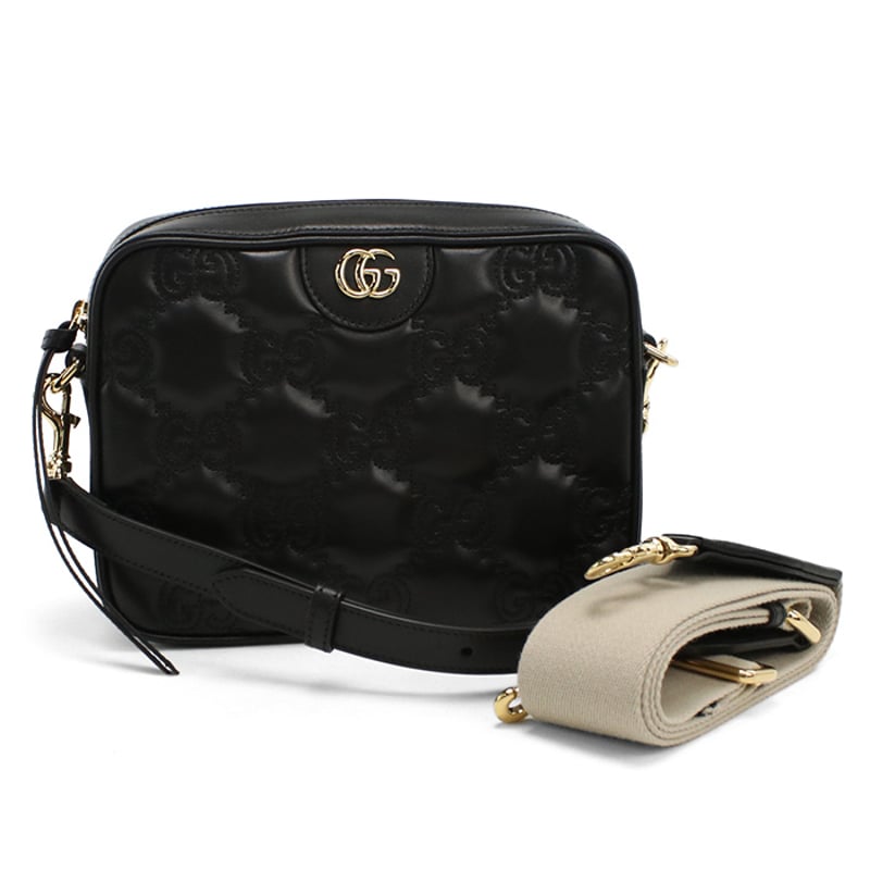 GUCCI グッチ 2WAY GG MATELASSE 735049 斜め掛け ショルダーバッグ/LION GG MATELASSE-N レザー ブラック レディース グッチ 斜め掛け ショルダーバッグ レディース ブランド GUCCI GG