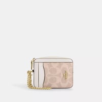 🎀コーチ COACH　ジップ カード ケース・シグネチャー キャンバス　CW883 IMXDM