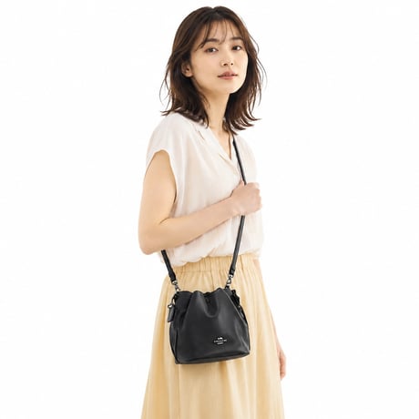 🎀コーチ COACH　フェイ ミニ ドローストリング バッグ・ルーシング　CDB67 SV/BK