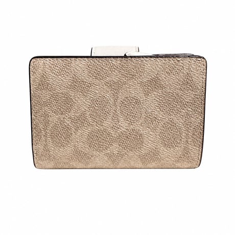 コーチ🎀COACH　ミディアム コーナー ジップ ウォレット・シグネチャー キャンバス　CW786 IMXDM