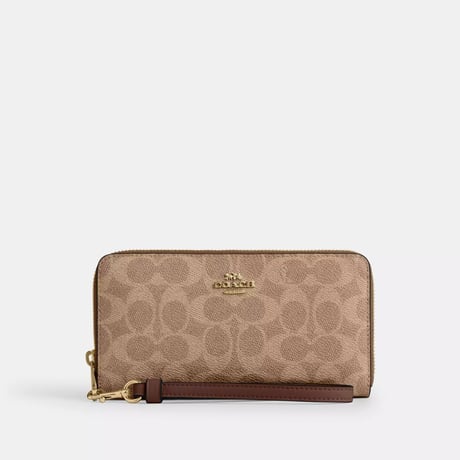 🎀コーチ COACH ロング ジップ アラウンド ウォレット シグネチャー キャンバス CW778 IMXHE
