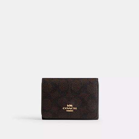 🎀コーチ COACH　カード ホルダー ウォレット・ブロックド シグネチャー キャンバス　CZ446 IMXI8