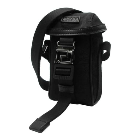 ヴェルサーチェ ショルダーバッグ VERSACE ナイロンキャンバス フォン ポーチ フラワー柄 斜め掛け 1011042 アウトレット メンズ