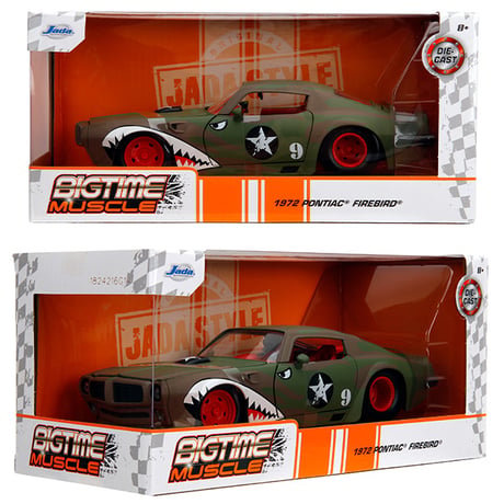 JADATOYS 1:24 BTM 1972 Pontiac Firebird Army Camo ミニカー