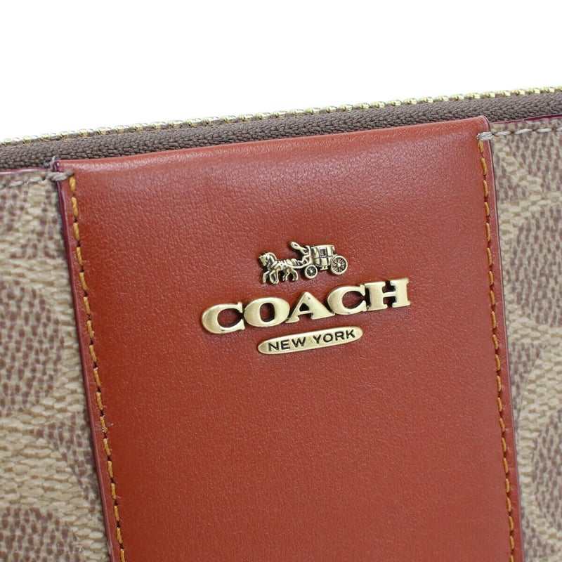 コーチ COACH 長財布ラウンドファスナー 73739 B4NQ4 ブラウン系 | ITUKL