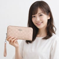 🎀コーチ COACH ロング ジップ アラウンド ウォレット シグネチャー キャンバス CW778 SVPWH