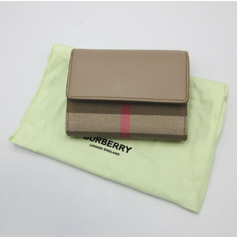 バーバリー 三つ折り財布 BURBERRY VIA MANZONI チェック 8084539  