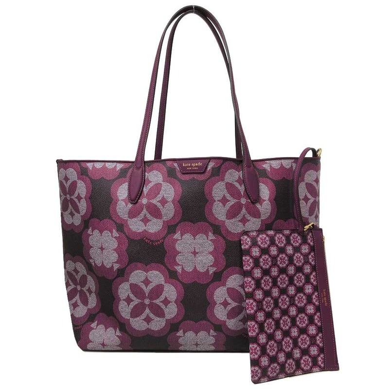 ケイトスペード トートバッグ PVC オーバーサイズ スペード フラワー  