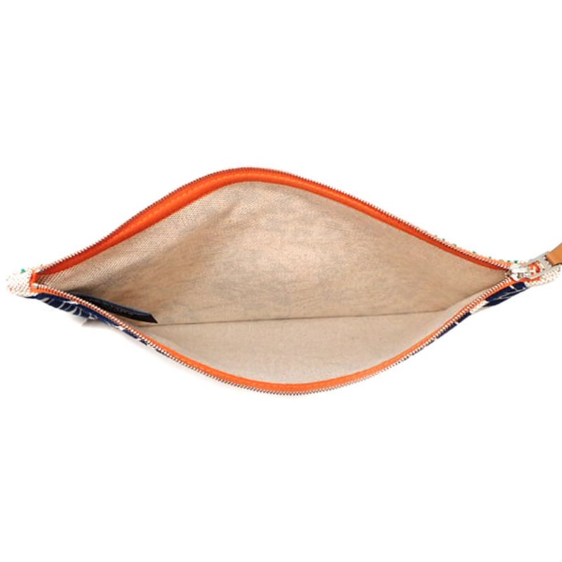 HERMES エルメス ポーチ ジン＆レオ MARINE CORAIL SILVER H103