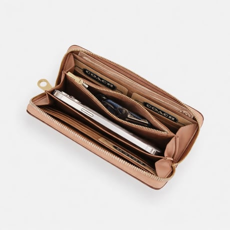 🎀コーチ COACH ロング ジップ アラウンド ウォレット シグネチャー キャンバス CW778 SVPWH