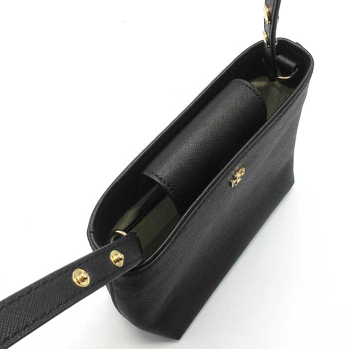 トリーバーチ バッグ ショルダーバッグ TORY BURCH エマーソン レザー スモールバケット 斜め掛け 肩掛け 147938 0823 001 (ブラック) アウトレット レディース トリーバーチ ショルダーバッグ TORY BURCH スモールバケット 斜め掛け