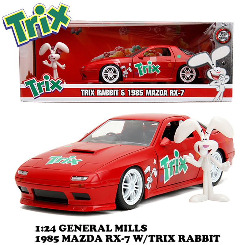 1:24 GENERAL MILLS 1985 MAZDA RX-7 w/ TRIX RABB