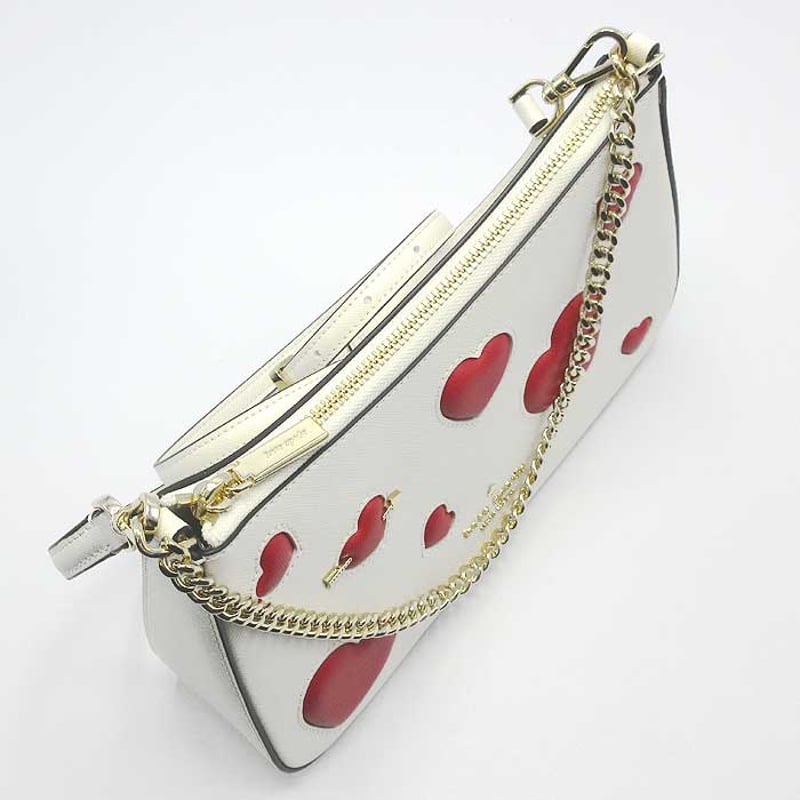 な*い様 kate spade ハートモチーフ ショルダーバッグ ホワイト レデ ケイトスペード ニューヨーク ショルダーバッグ レザー イン