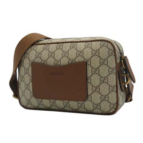 GUCCI GG EMBLEM GG エンブレム GGスプリーム ミニショルダーバッグ 821216 FAED3 9786（ブラウン系×ベージュ系マルチ）ブティックライン