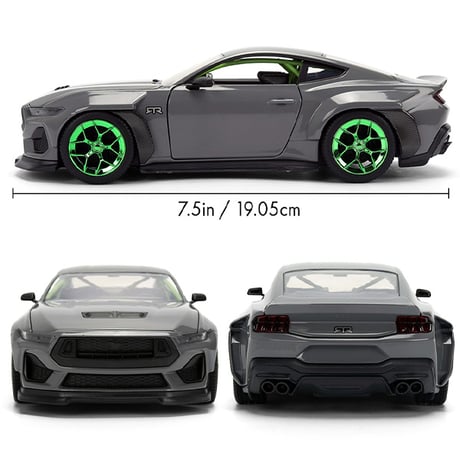 JADATOYS 1:24 BTM 2024 Ford Mustang RTR ミニカー