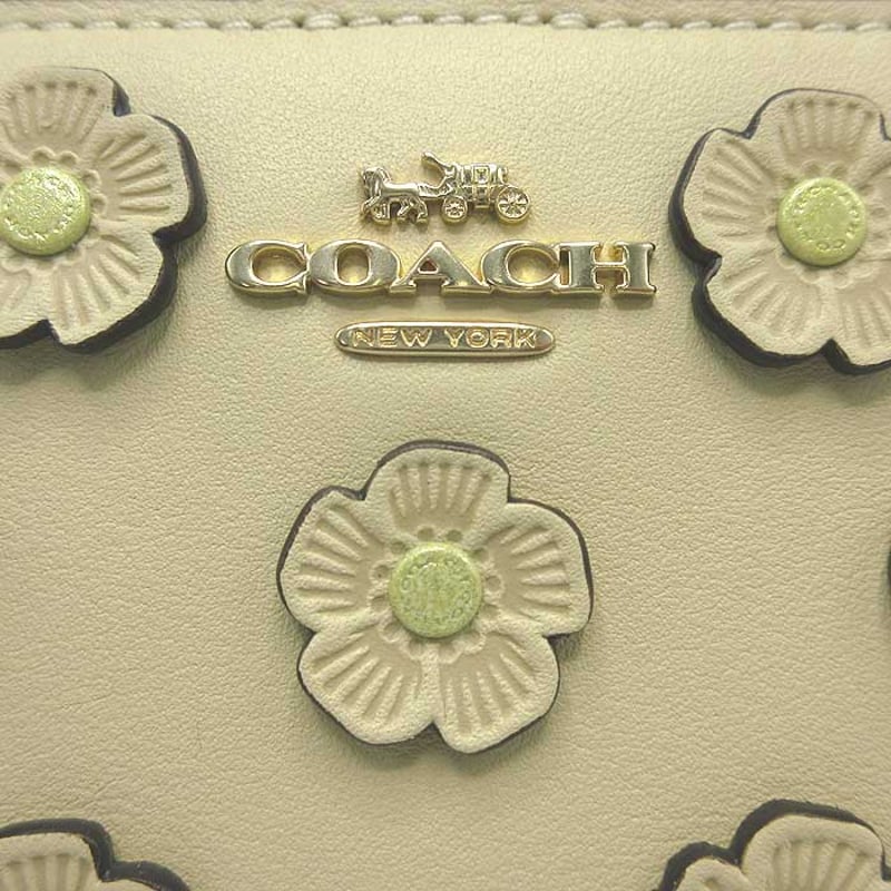 コーチ 二つ折り財布 COACH スナップ ウォレット レザー フローラル