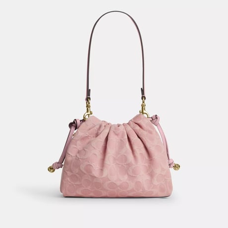 🎀コーチ COACH　フェイ ドローストリング バッグ・シグネチャー デニム　CFD03 IMNH1