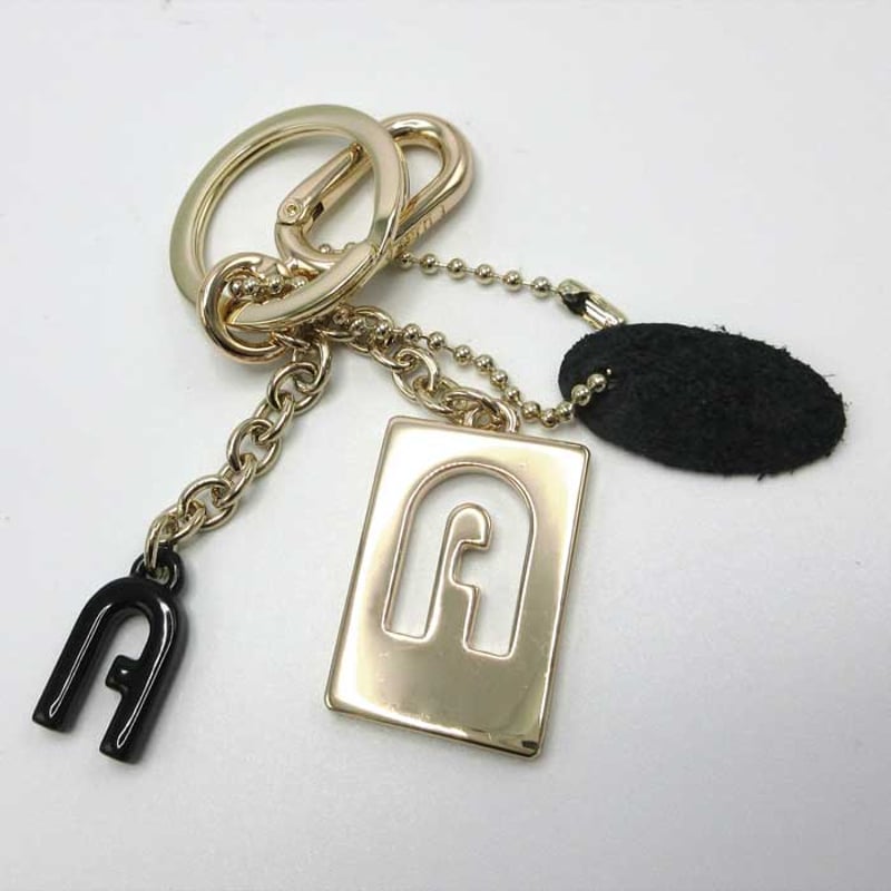 フルラ キーホルダー バッグチャーム FURLA クリスタル アーチ ロゴ  