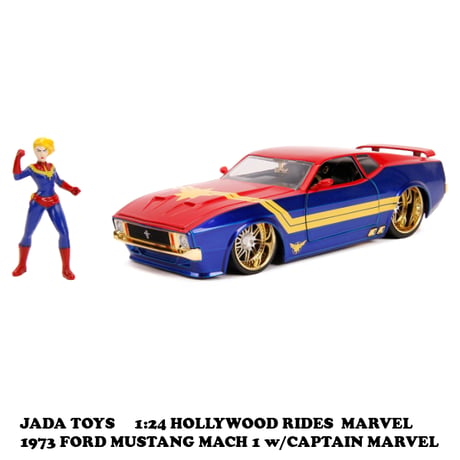 1:24 CAPTAIN MARVEL & 1973 FORD MUSTANG MACH 1 【キャプテンマーベル ミニカー】
