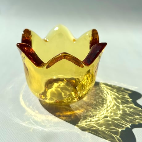iittala Jorma Vennola Tulip イエロー  Lサイズ キャンドルホルダー / イッタラ ヨルマ・ヴェンノラ