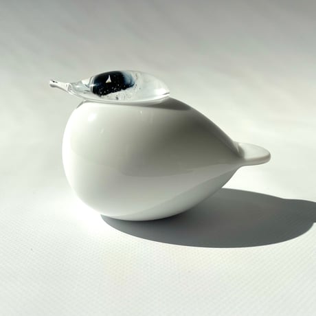 Nuutajarvi Oiva Toikka Puffball 白 / オイバ・トイッカ バード