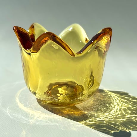 iittala Jorma Vennola Tulip イエロー  Lサイズ キャンドルホルダー / イッタラ ヨルマ・ヴェンノラ