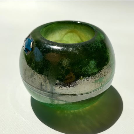 ヌータヤルヴィ  Pilvi キャンドルホルダー グリーン ラスター多め