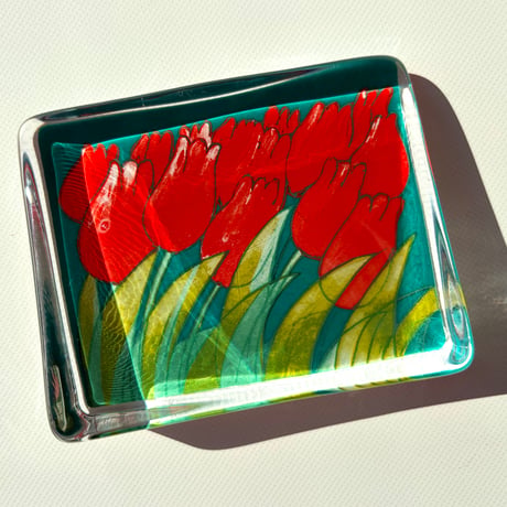 iittala イッタラ Heljä Liukko-Sundström チューリップ ガラスカード 小サイズ