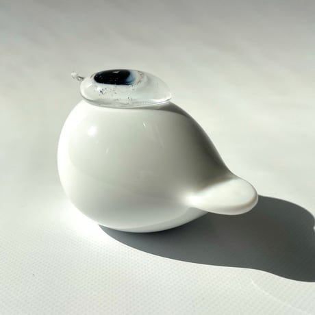 Nuutajarvi Oiva Toikka Puffball 白 / オイバ・トイッカ バード