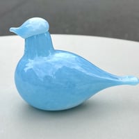 オイバ・トイッカ ライトブルー Lintu Nuutajarvi Oiva Toikka
