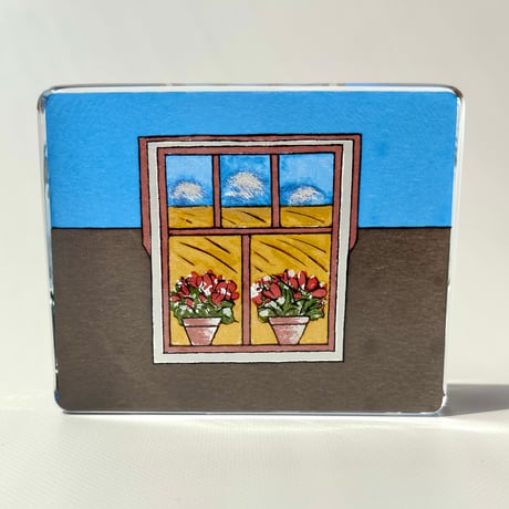イッタラ Helja Liukko-Sundström ガラスカード Katson Maalaismaisemaa  田園地帯の眺め iittala
