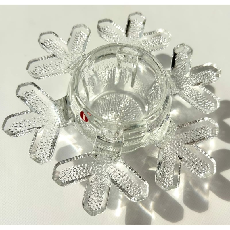 スワロフスキー キャンドルホルダー 　雪の結晶 iittala イッタラ Valto Kokko ヴァルト・コッコ 雪の結晶型