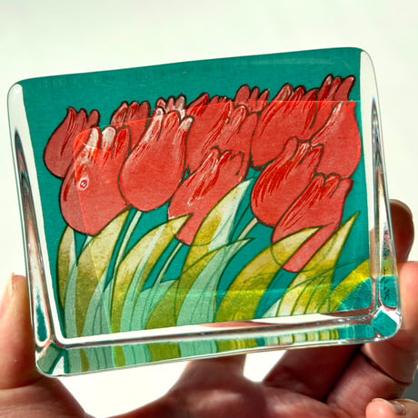 iittala イッタラ Heljä Liukko-Sundström チューリップ ガラスカード 小サイズ